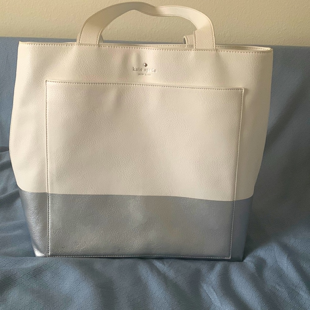 Kate Spade white and silver bag